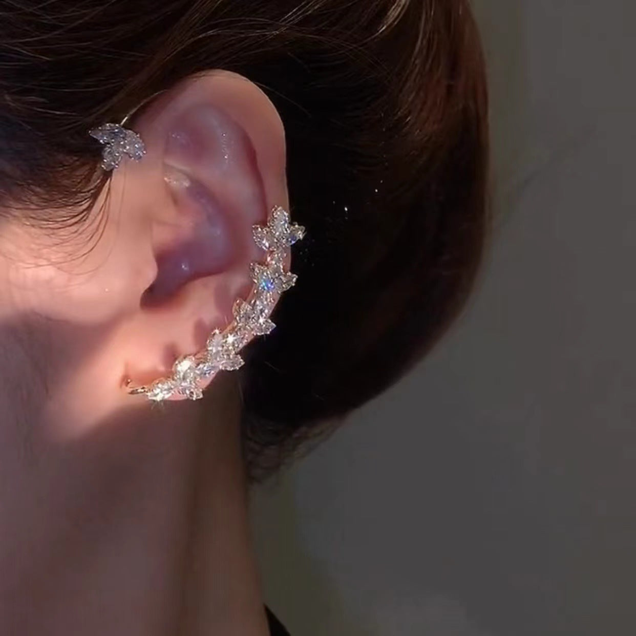 Lovemi -  Women's Zircon Wheat Earrings Without Pierced Earrings