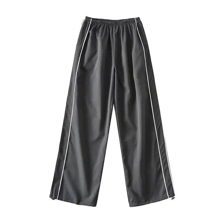 LOVEMI  cargo Dark grey / S Lovemi -  Women's Drawstring Striped Quick-drying Casual Pants