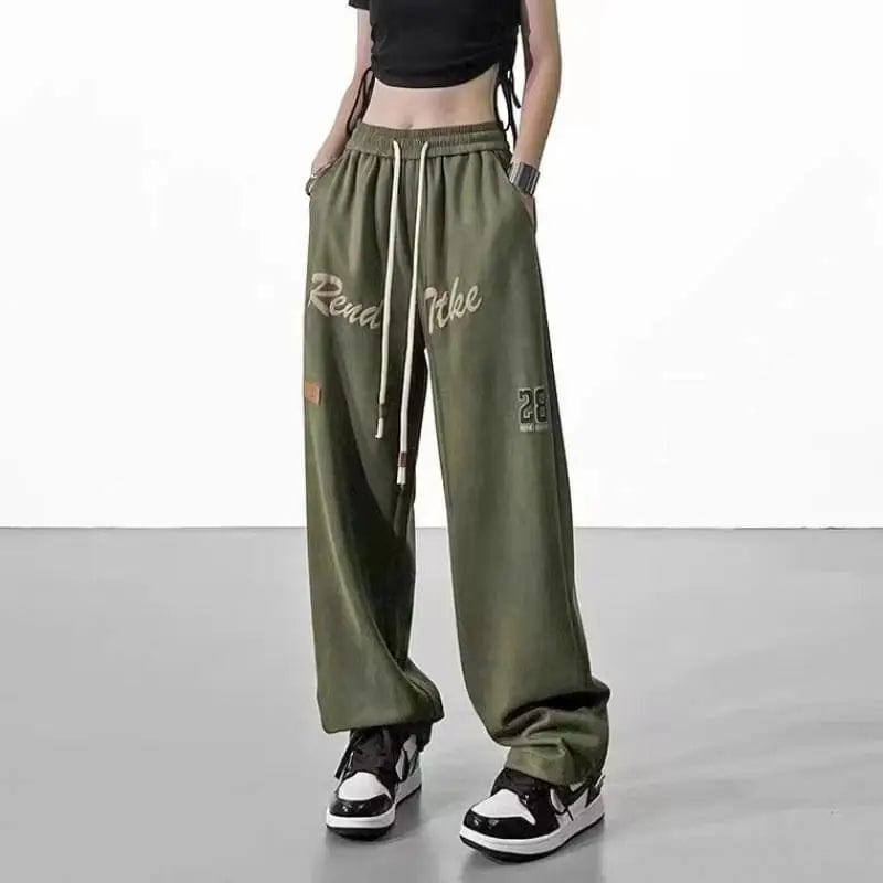 LOVEMI  cargo Green / S Lovemi -  Women's New Fall Straight Green Pants