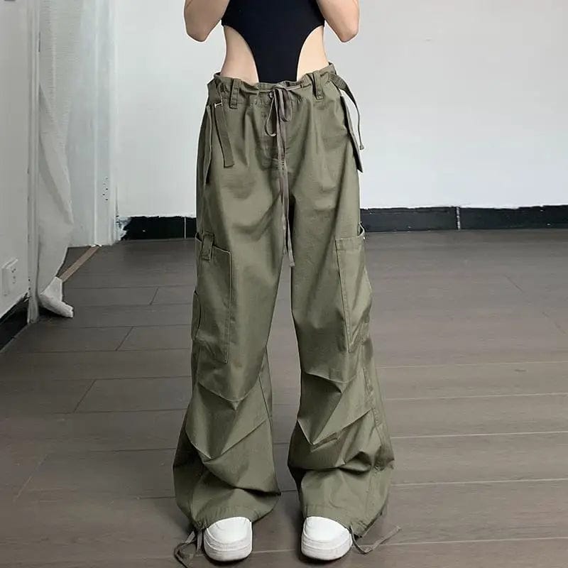 LOVEMI  cargo Lovemi -  Vintage Fashion Large Pocket Straight Casual Pants