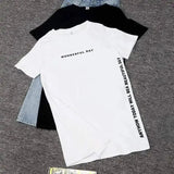 Graphic Tee with Motivational Text, Casual Fit-1