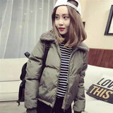 Women Outerwear Autumn Winter Coat Korean Style Lambs Collar-Army Green-1