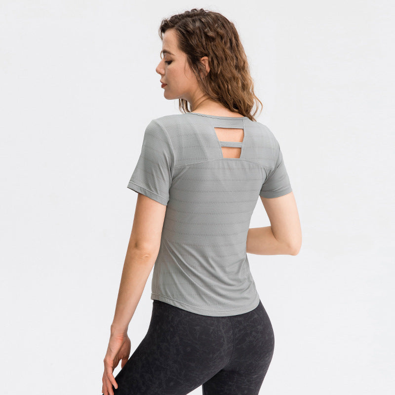 Women's Loose Yoga Clothes With Short Sleeves