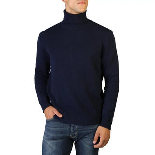 100% Cashmere - T-NECK-M - blue / S - Clothing Sweaters