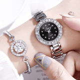 Lovemi -  Watches-Set Bangle Clock Bracelet Wrist-Watch Quartz Women Fashion Ladies Brand Luxury