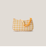 Female baguette bag lattice chain bag