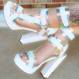 Lovemi -  New High-Heel Platform Open-Toe Sandals 40-43 Large Size Shoes