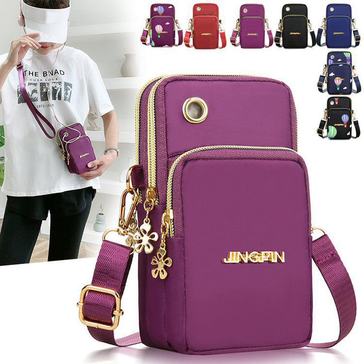 Lovemi -  Mobile Phone Bag Women Shoulder Bag 3-layer Zipper Design Small Crossbody Shouder Bags Wallet Coin Purse