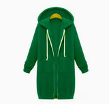 Hooded Fleece Longline Jacket