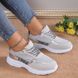 Lovemi -  Women's Lace Up Sneakers Breathable Mesh Flat Shoes Fashion Casual Lightweight Running Sports Shoes