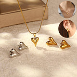 Collier rétro en forme de cœur en acier inoxydable, collier d'amour personnalisé pour femmes, bijoux pour la saint-valentin