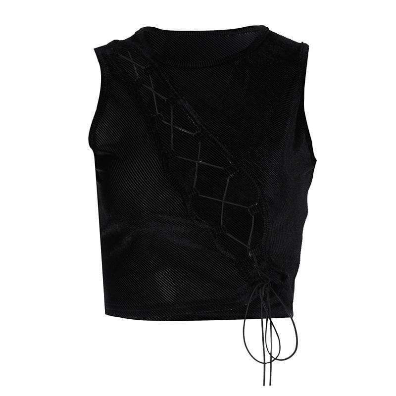 Lovemi -  Chest Cutout Strap Sexy Vest