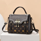 Women's Printed Small Square Shoulder Bag - Retro Style