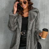 Chic Fluffy Faux Fur Winter Coat
