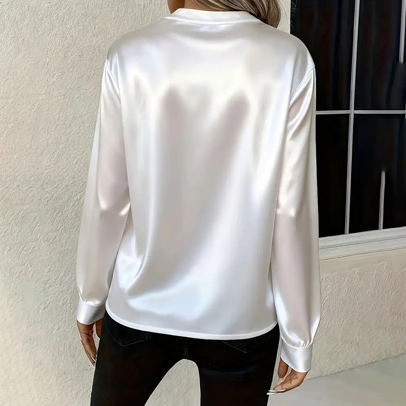 Elegant V-Neck Blouse Shirt