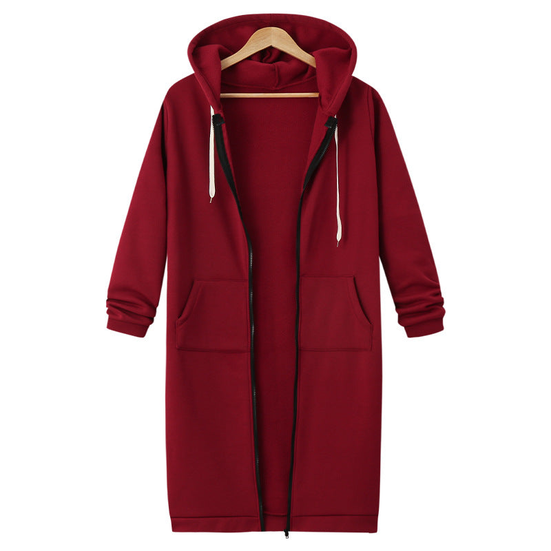 Hooded Fleece Longline Jacket