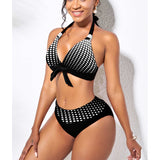 Lovemi -  New European and American Bikini Digital Printed Chest Knot High Waist Split Large Swimwear