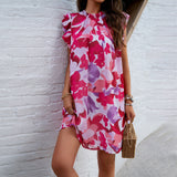 Dress Spring/Summer Elegance Print sleeveless dress