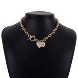 Lovemi -  Women's Round Heart Shape With Diamond Necklace