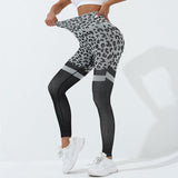 Leopard Print Fitness Pants For Women High Waist Butt Lifting Seamless Leggings Elastic Running Sport Training Yoga Pants Gym Outfits Clothing