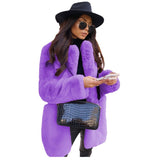 Chic Faux Fur Lapel Coat for Women