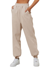Lovemi -  Women's Trousers With Pockets High Waist Loose Jogging Sports Pants Comfortable Casual Sweatshirt Pants