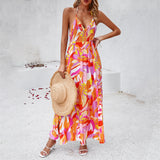 Lovemi -  Dress Spring Summer leisure holiday print halter dress