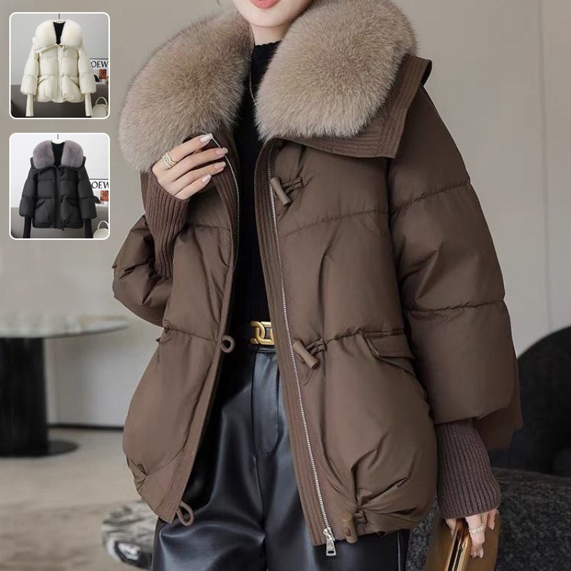 Chic Short Fur Collar Puffer