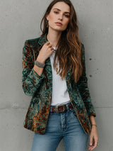 Printed Casual Suit Jacket