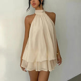 Elegant Halter Mini Dress