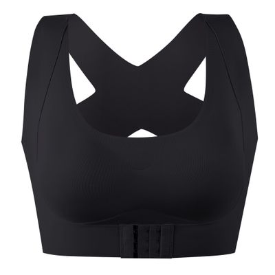 Women's Push-Up Bra with Posture Corrector | Front Closure Cross-Back Bralette