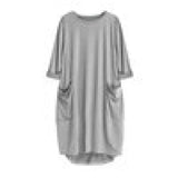 Lovemi -  Feitong Plus Size Boho Womens Dress Ladies Casual Pocket Loose Dress Crew Neck Mini Tops Dress