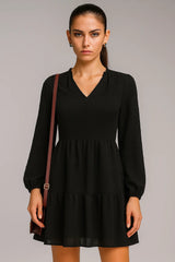 Elegant Chiffon V-Neck A-Line Dress