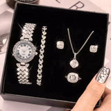 Lovemi -  Full Diamond Luxury Bracelet Watch Suit Women's Quartz
