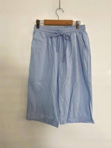 Women's Cotton And Linen Pocket Elasticated Slacks Women's Fifth Pants
