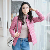 Lovemi -  Women Spring Jacket Fashion Short Ultra Lightweight Packable Puffer Coats 15 Colors Female Down Warm Korean Slim Fit Parkas 5XL