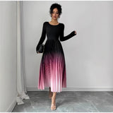 European And American Ombre Dress