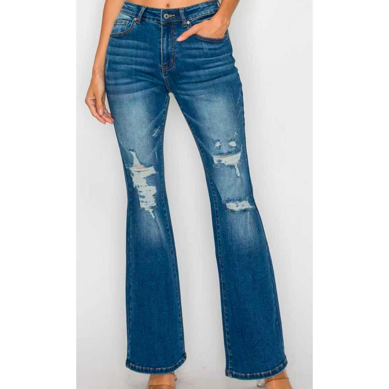 High Waist Ankle Jeans