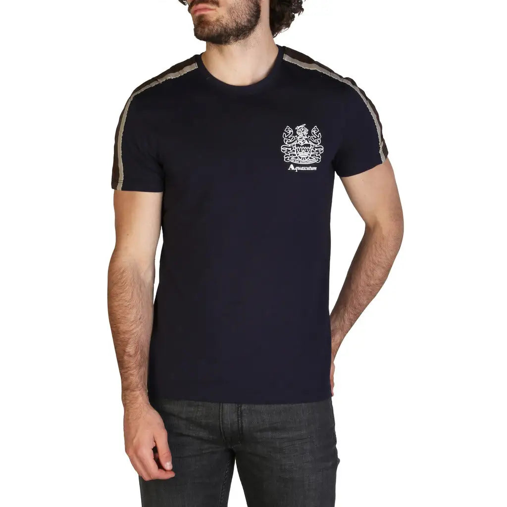 Aquascutum - QMT017M0 - blue-1 / S - Clothing T-shirts