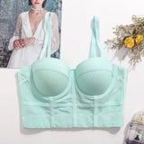 Cheky Lemon Green / 34B 75 Women's Fashion Sports Stretch Mesh Breathable Underwear Bra