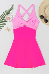 Crisscross V-Neck One-Piece Swimwear-3