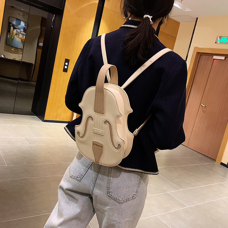 Ladies College Style Retro Violin Backpack