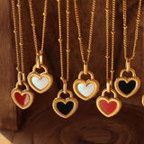 Collier Double face en forme de cœur pour femmes, bijoux de Style Ins, Design de Niche, collier d'amour personnalisé pour la saint-valentin