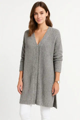 Oversized Black Knit Cardigan for Women