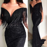 LOVEMI  0 Explosion models sexy black sequins V-neck sleeveless slim dress long skirt