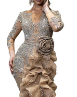 LOVEMI  0 New Sexy Gold Sprinkle Trailing Party Dress For Ladies