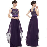 LOVEMI  0 Purple / S Lace spliced chiffon dress