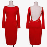 LOVEMI  0 Red / S Backless evening dress