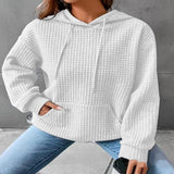 LOVEMI  1 White / S Women's Loose Casual Solid Color Long-sleeved Sweater