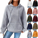 LOVEMI  1 Women's Loose Casual Solid Color Long-sleeved Sweater